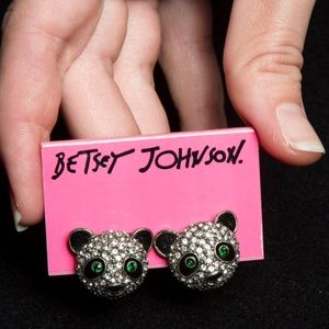 Betsey Johnson Panda Earrings